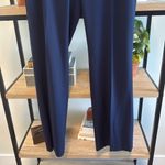 Coldwater Creek  Mid-Rise Natural Navy Straight Leg Woven Career Dress Pant 10 Photo 2