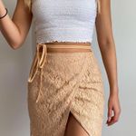 Missguided Brown Lace Wrap Tie Mini Skirt Photo 0
