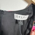 Delfi Collective Dress Women S Black Lindsay Floral Long Sleeve Satiny Mini Club Photo 6