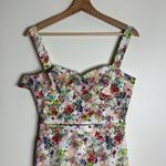 Black Halo  Zalda ladies Floral Multicolor Sleeveless Dress size 4 wedding garden Photo 2