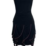 Taboo Vtg Y2K  M Medium Black Dress Pink Ruffle Ribbon Trim BalletCore Whimsigoth Photo 0