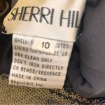 Sherri Hill  Silver Hoco Cocktail Dress Cowl Neck Open Back Grey Silver 10 Photo 8