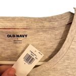 Old Navy  NEW Large long sleeve Tshirt crew neck striped red gray Photo 2