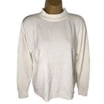 Vintage 90s Designers Originals Luxelon Mock Neck Sweater Back Zip Ribbed Bone M White Size M Photo 0