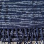 PINK - Victoria's Secret  Navy and White Striped Scarf Size 80x17 Photo 6
