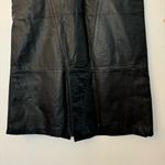 Vintage Pelle women’s Black Leather Midi Skirt Size 10 Photo 2