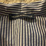Brandy Melville  Navy and White Striped Shirt Photo 1