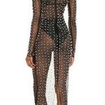 Beach Bunny Champagne Nights Mesh Dress in Black Small Photo 1