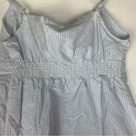 Brandy Melville John Galt women's one size small stripe dress blue white seersucker brandy mini Photo 9