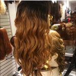 Ombre honey brown Beach Wave SidePart Wig Photo 3