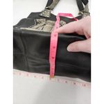 Chi by Carlos Falchi Lambskin & Snakeskin 3 Compartment Shoulder Handbag Black Photo 14