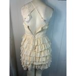 Lucy Paris  Antique White Ruffle Mini Dress in Size S Photo 2