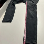 Faded black stretchy denim jeans size 26 Jeggings front back pockets Photo 1