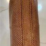 Snakeskin Tan with gold bottom clutch Brown Photo 4