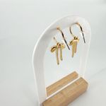 Ribbon Bow Huggie Hoop Earrings, Bow Earrings, Bow Huggies, Coquette Earrings Gold Photo 3