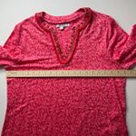 Chico's 100% Linen Reef Embellished Tunic Sz 2 Large Pink Resort Beachy Colorful Photo 10