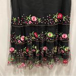 Y2K mesh floral embroidered ruffle skirt midi Acorn Pink Size 6 Photo 2