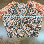 Free People Cruising Together Printed Faux Wrap Cropped Shirt Size XS Boho Photo 6