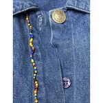 Vintage Eagles Eye Embroidery Beads Indian Denim Shirt Photo 3