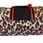 Victoria's Secret Womens Large Bag Travel Weekend Leopard Cheetah Animal Print Photo 3