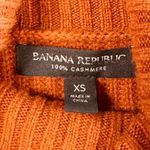 Banana Republic 100% Cashmere Turtleneck Sweater Rust Orange Ribbed XS Cottage Photo 2