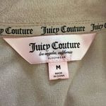 Juicy Couture Silky Soft Pink Velour Silver Bling Stud Cropped Button Up M Photo 10