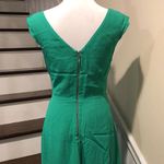 Kate Spade Jade Green Tea Length Cap Sleeves Empire Crossover Top Dress Sz 4 Photo 3