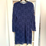 Ralph Lauren Lauren  | Navy Lace Long Sleeve Dress Size 14 Large X-Large Photo 1