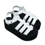 Rocket Dog  Size 10 Black & White Cage Flatform Sandals. New No Box Photo 0