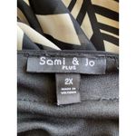 Sami & Jo Maxi Dress Womens Plus Size 2X Black Tan Halter Boho Geometric Flowy Photo 8