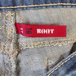 1st Kiss Root Bootcut Embellished Jeans Distressed Thrashed Low Rise Medium Wash Photo 7