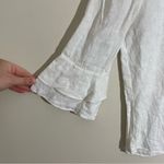 Reformation Linen Ruffle Shirt Photo 4