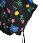 For Love & Lemons Robin Black Floral Print Square Neck Crop Top Size Medium Photo 8