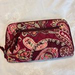 Vera Bradley  Paisley Print Quilted Wallet Maroon Burgundy 8 x 5” Zip closure Photo 3