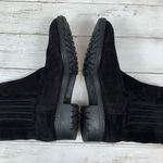 via spiga  Black Suede Leather Ankle Chunky Boots Moto Biker Classic All Black 10 Photo 3