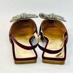 Lilly Pulitzer NEW  Purple Satin Slingback Flat with Rhinestone Bow size 7.5 Photo 9