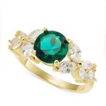 Charter Club NWT
Gold-Tone Green Stone & Crystal Marquise
Cluster Ring. Photo 0