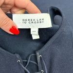 Derek Lam 10 Crosby Navy Lace-Up Midi Dress Medium Photo 1