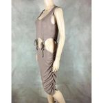 Popular 21 Cut-Out Waist Ruched Bodycon Dress NEW Size Large Photo 7