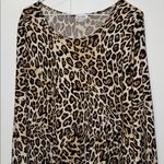 Love Fire Long Sleeve Babydoll Dress Leopard Print Women’s 2X XXL Brown Photo 2