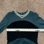 Nah Nah Evening Maxi Formal Dress 6 Green Beaded Velvet Bodice Mesh Top Zip Up Photo 8