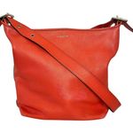 Coach Legacy Carnelian Leather Duffel #19889 - Coral Red Bucket Shoulder Bag Photo 0