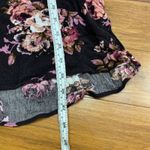 Daniel Rainn  Floral Blouse Womens Size XXL Crochet Trim 3/4‎ Sleeve Top Black Photo 9