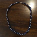 Peacock Pearl Necklace With Sterling Silver Clasp Purple Photo 6