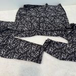 Lululemon  Shine Tight Roll Down High Rise Shimmy Shimmer Black White Sequin 10 Photo 5