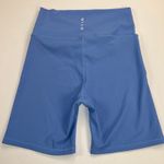 Wilo The Label Blue/White Athleisure Set Criss Cross Sports Bra Shorts Size M/L Blue Size L Photo 2