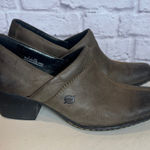 Born Brown Leather Slip On Mule Clog Shoes Women's 7 Photo 0