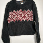 Vintage Palmetto's Fuzzy Fleece Fair Isle Sweater Gray Nordic Size Large Photo 0