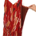 SNIDEL Crinkle Midi Dress Red Orange Cream S Photo 5