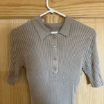 Bohme Ribbed Midi Dress in tan Photo 3